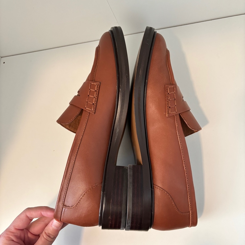 Madewell Brown Leather Penny Loafers - Picture 8 of 10